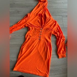 Orange corset dress